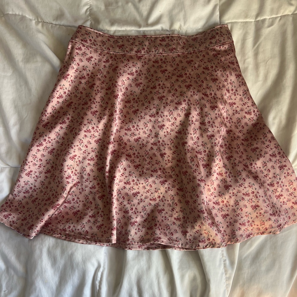 Hollister Pink Floral Ultra High-Rise Skirt (XS)